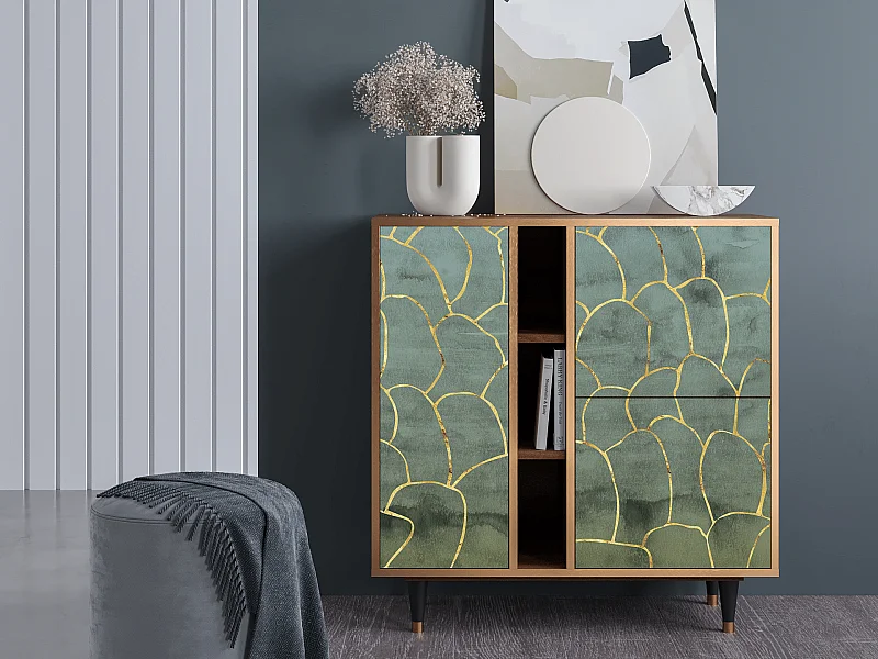 Credenza - 94х96х41 cm - BS5 - Magnificent Water Lily, Noce