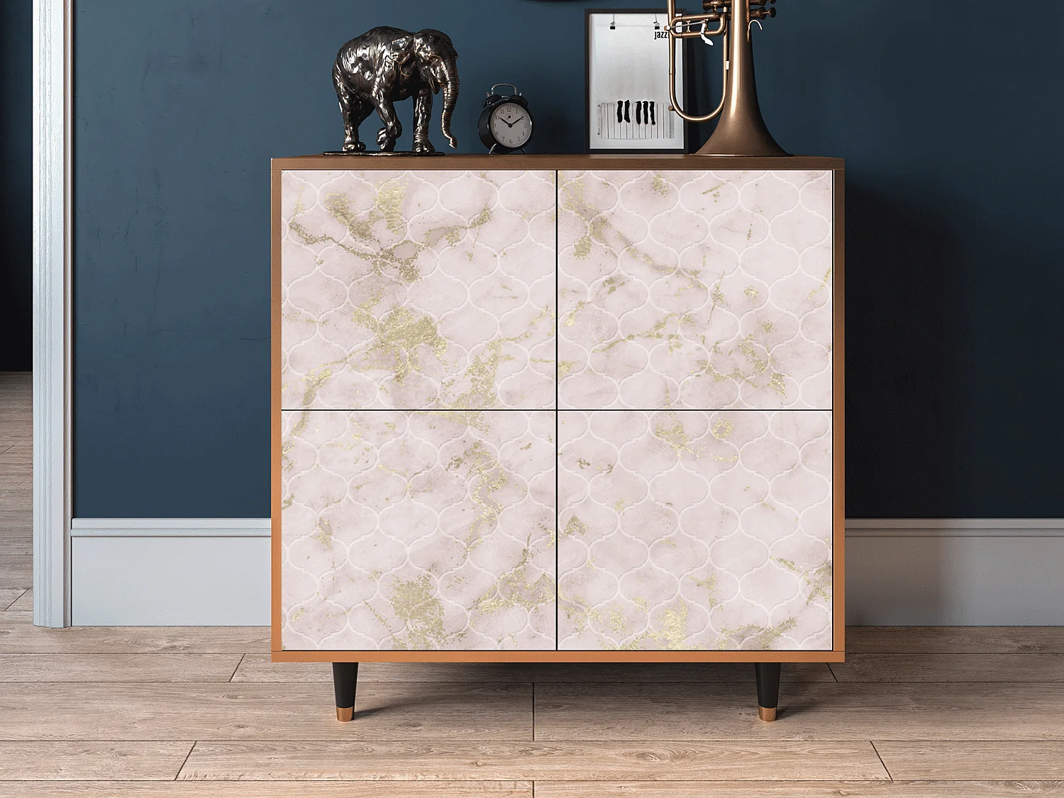 Buffet - 94x96x48 cm - BS3 - Dirty Roses, Noyer