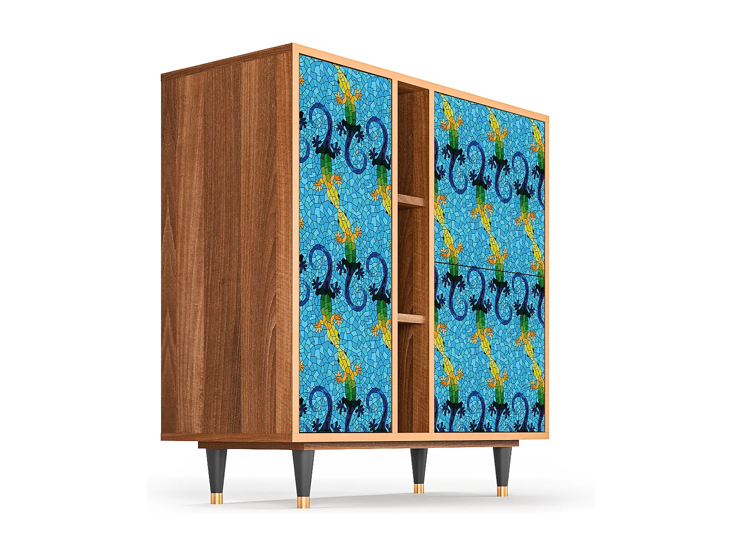 Buffet - 94х96х41 cm - BS5 - Gaudi's Lizard, Noyer