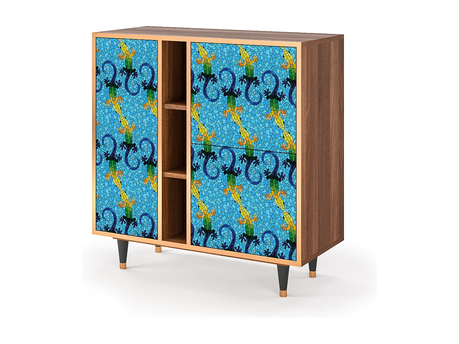 Buffet - 94х96х41 cm - BS5 - Gaudi's Lizard, Noyer