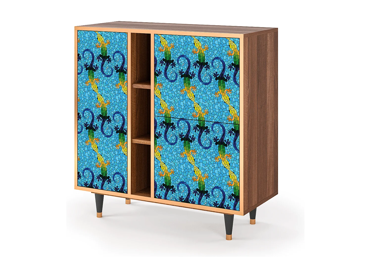 Buffet - 94х96х41 cm - BS5 - Gaudi's Lizard, Noyer