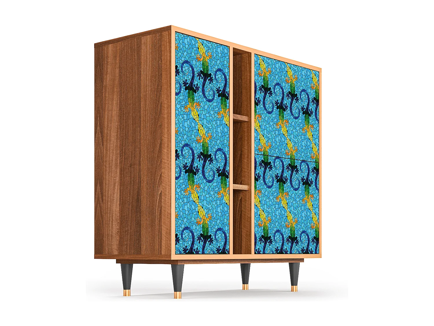 Buffet - 94х96х41 cm - BS5 - Gaudi's Lizard, Noyer