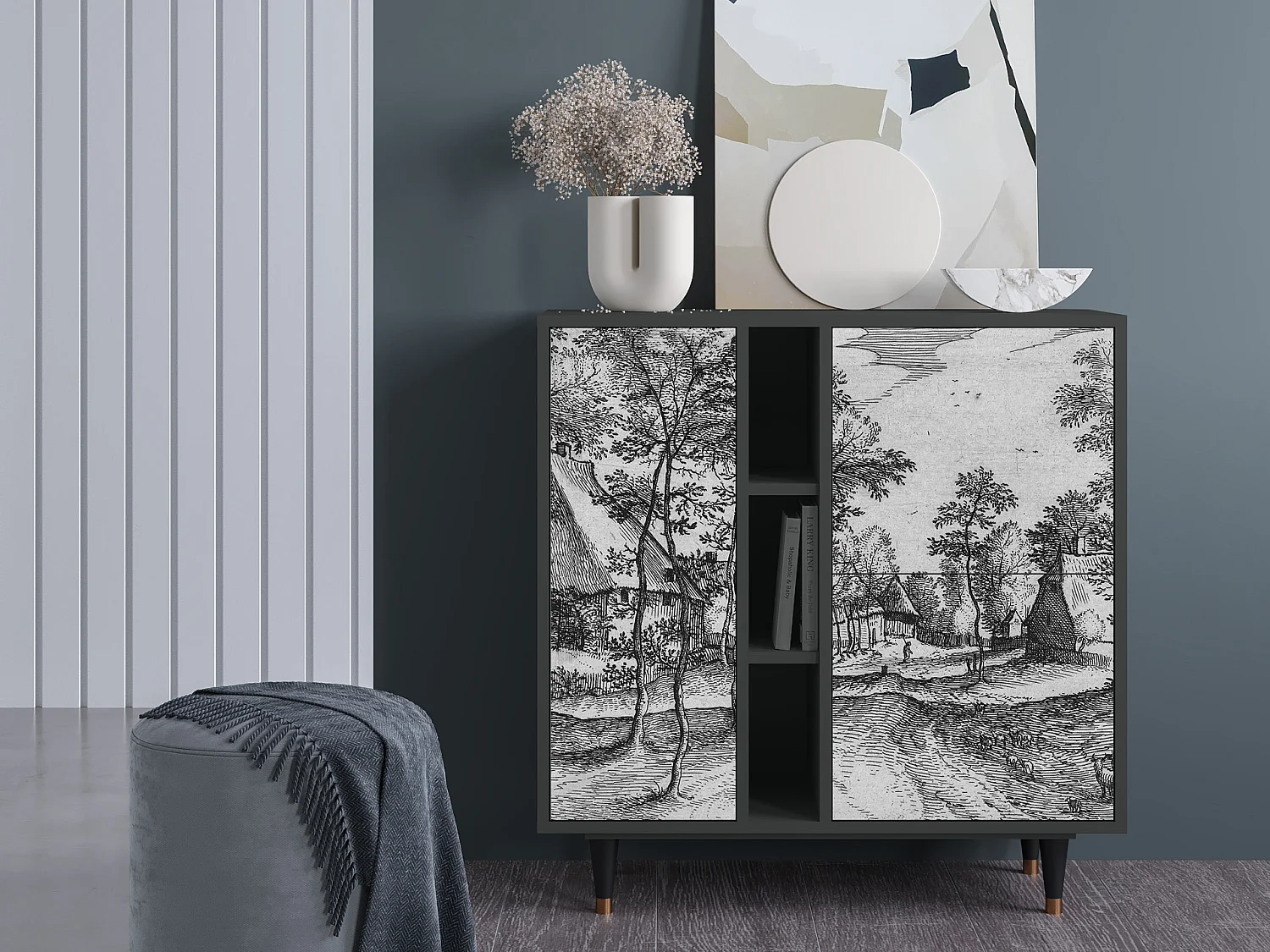 Buffet - 94х96х41 cm - BS5 - Village Road, Anthracite