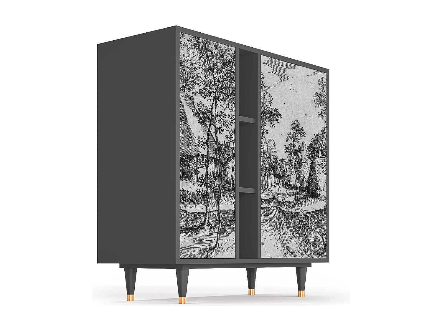 Buffet - 94х96х41 cm - BS5 - Village Road, Anthracite