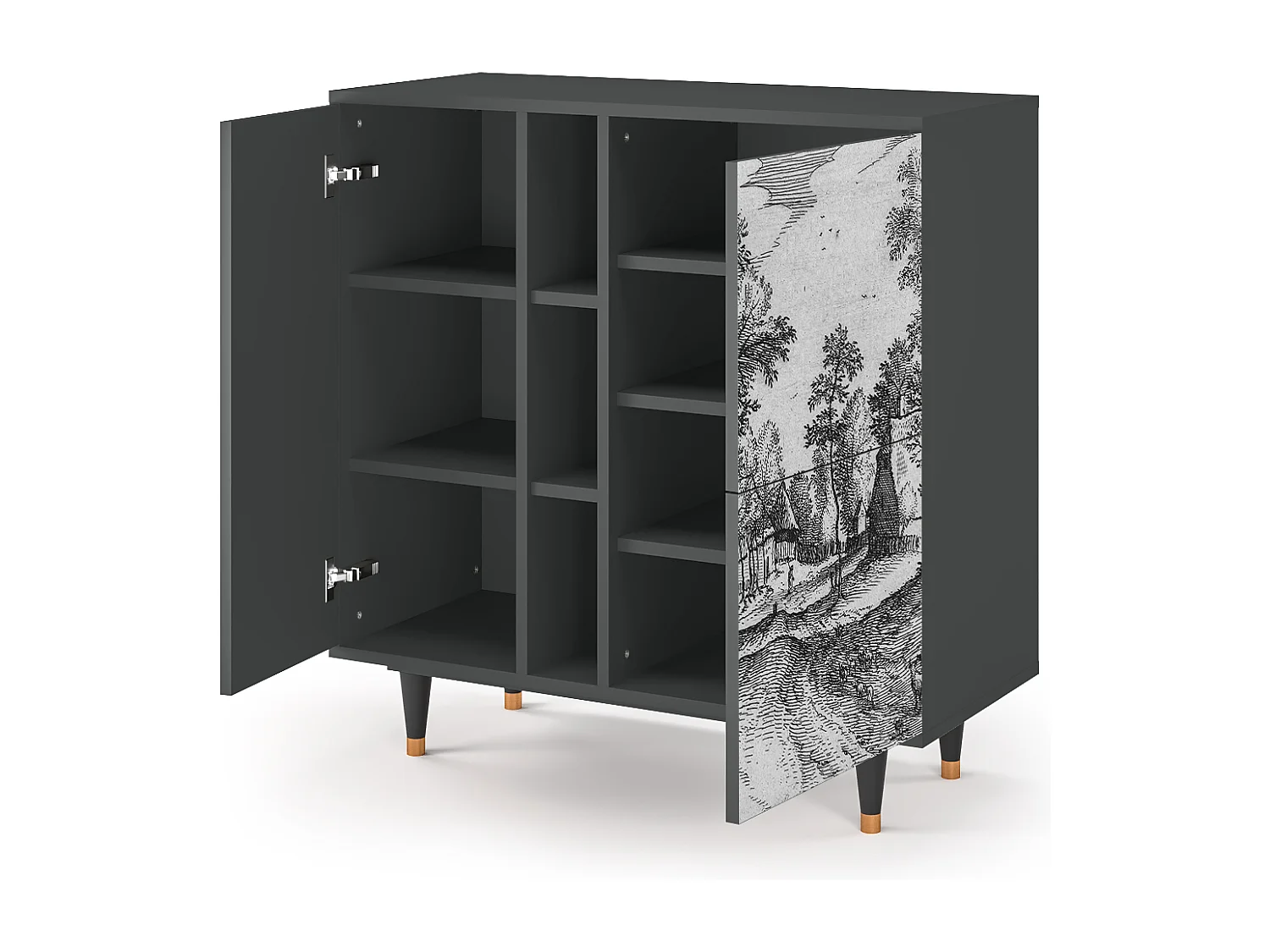 Buffet - 94х96х41 cm - BS5 - Village Road, Anthracite