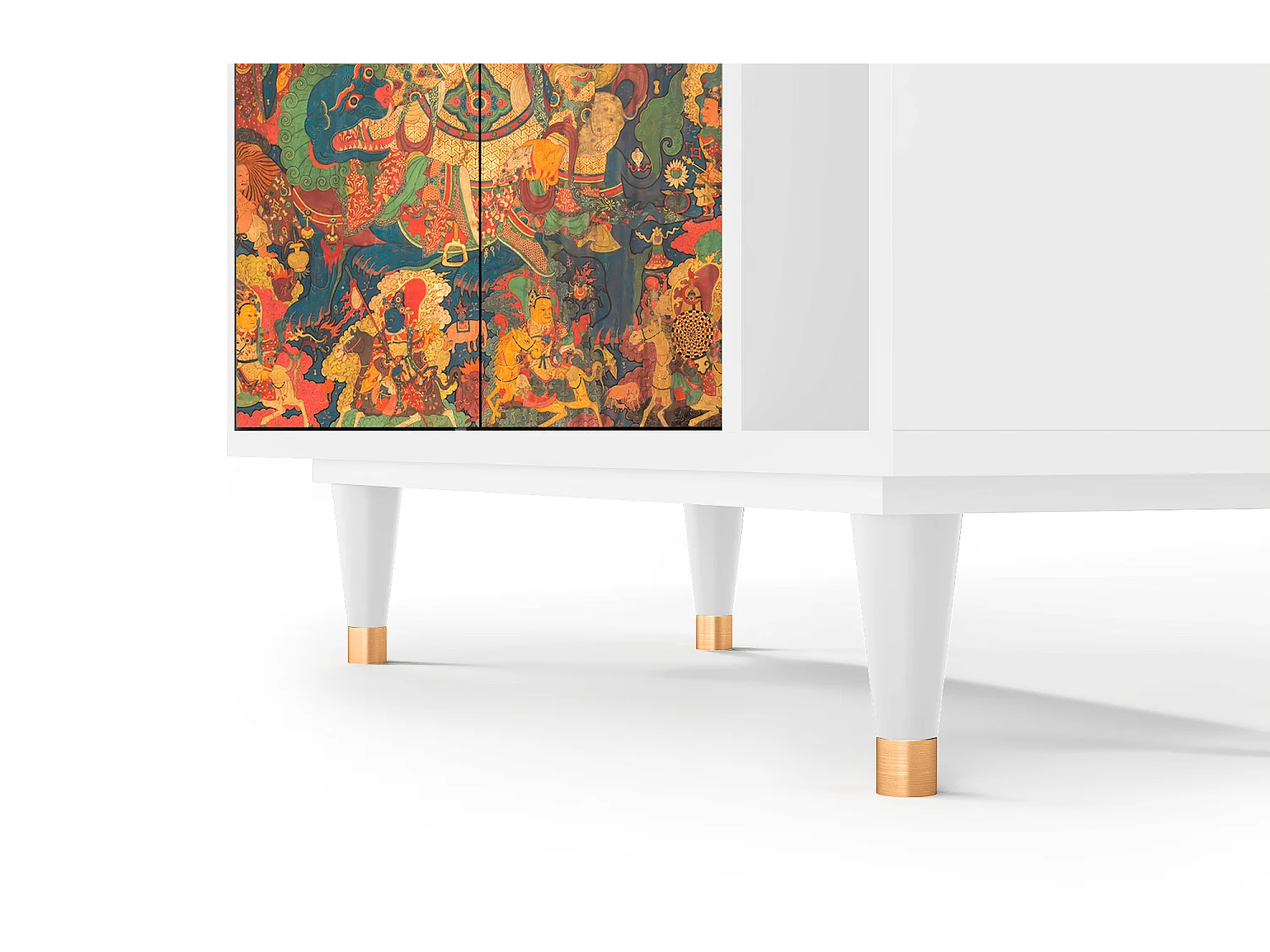 Kredens - 96х110х41 cm - BS6 - God by Vaisravana , Biały