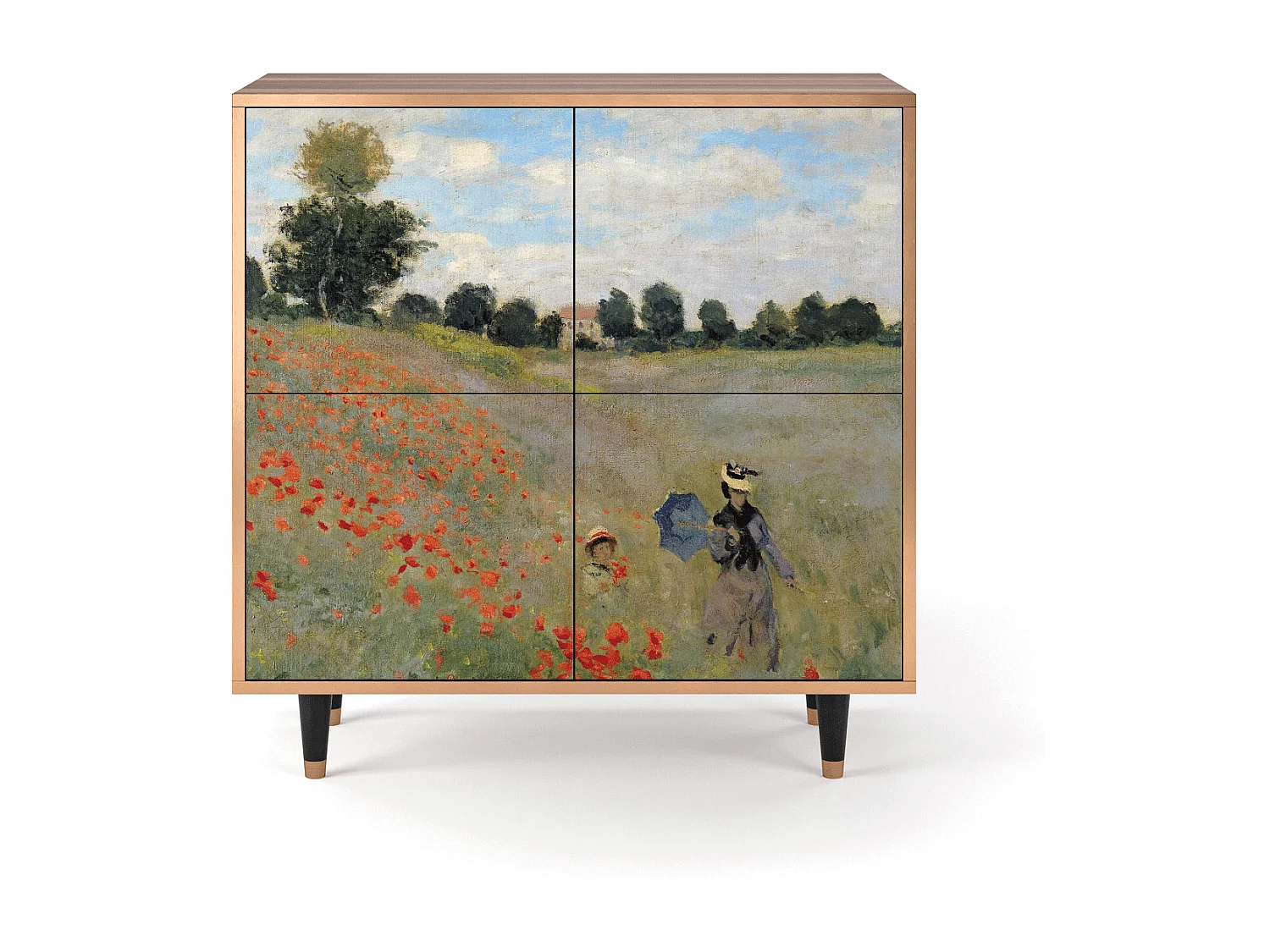 Buffet - 94x96x48 cm - BS3 - The Poppy Field   , Noyer