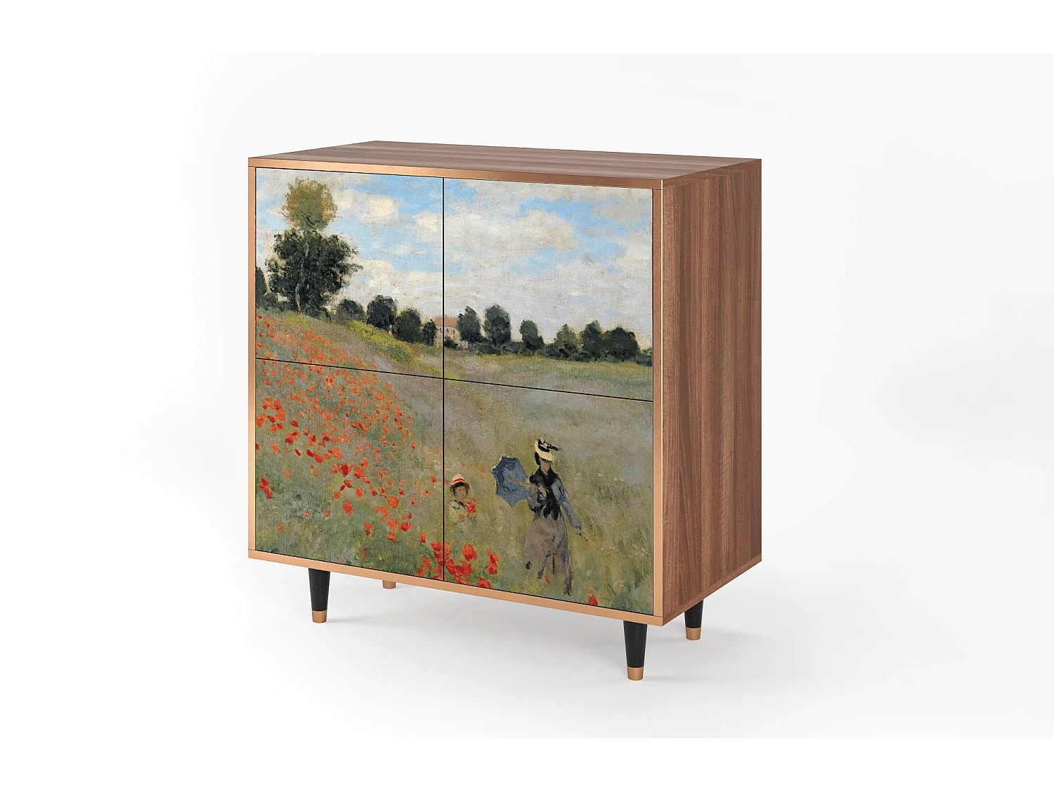 Buffet - 94x96x48 cm - BS3 - The Poppy Field   , Noyer