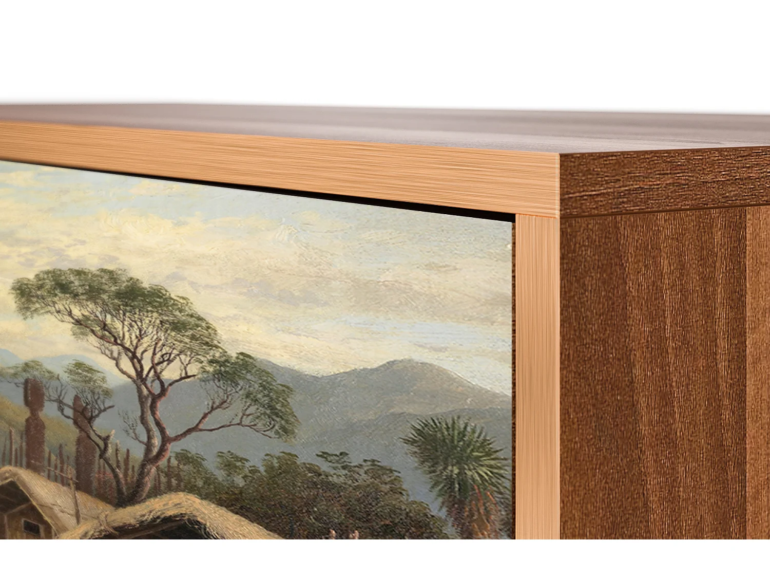 Dressoir - 115х84х41 cm - S3 - View Across the Plains , Walnoot