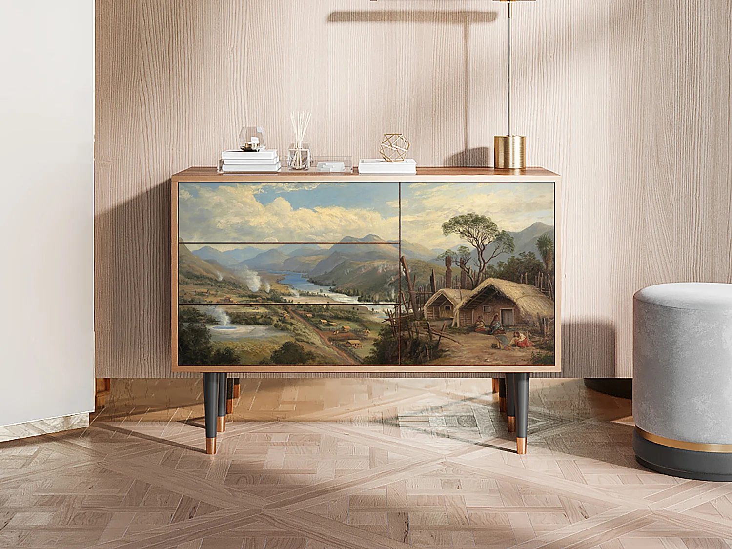 Credenza - 115х84х41 cm - S3 - View Across the Plains , Noce
