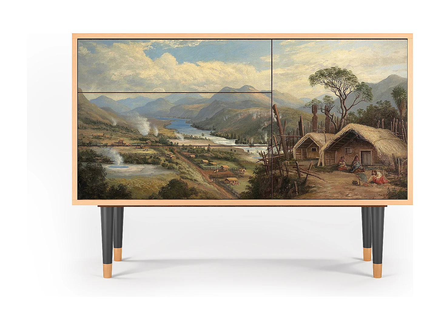 Credenza - 115х84х41 cm - S3 - View Across the Plains , Noce