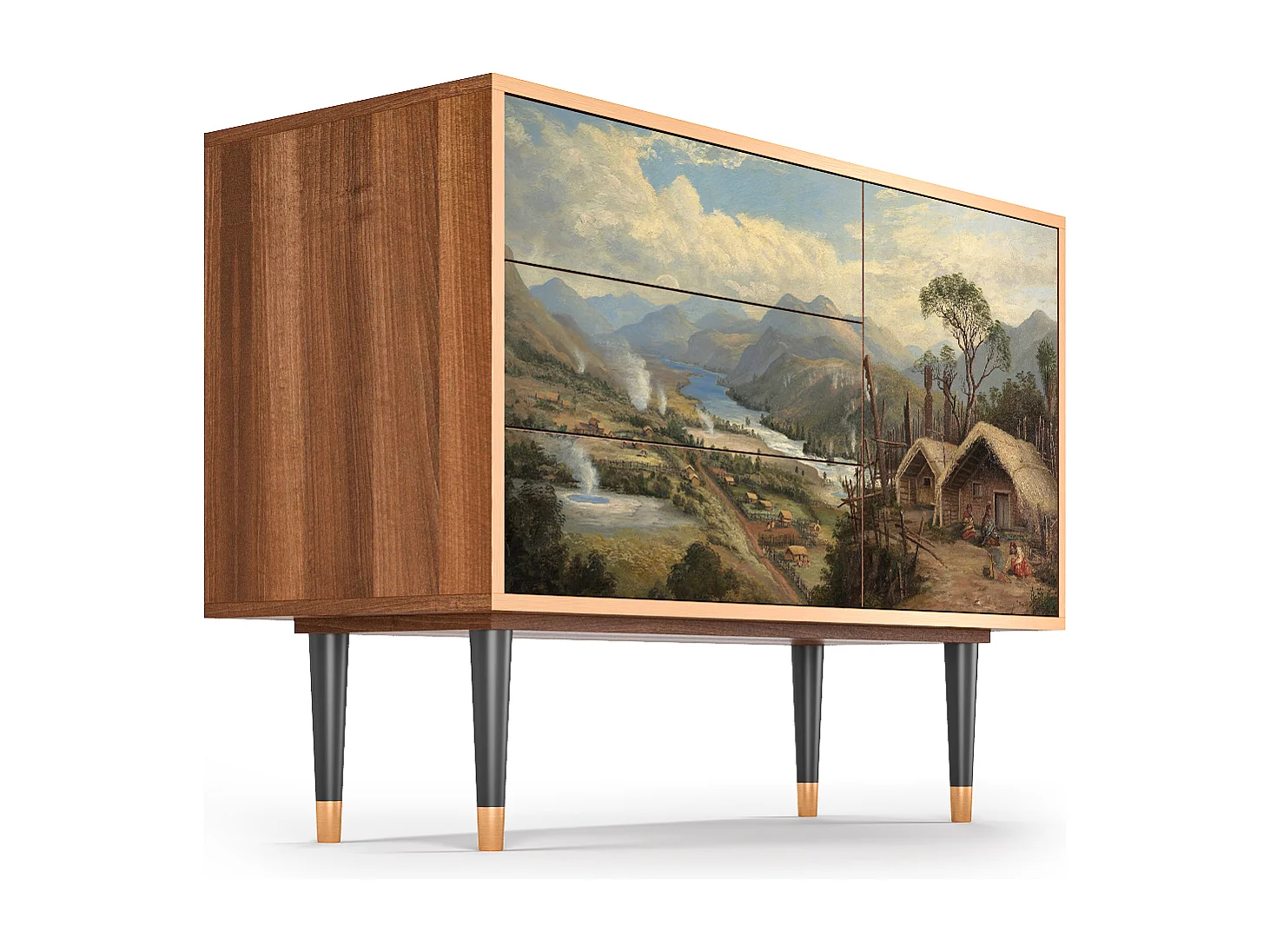 Credenza - 115х84х41 cm - S3 - View Across the Plains , Noce