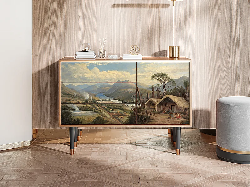 Credenza - 115х84х41 cm - S3 - View Across the Plains , Noce