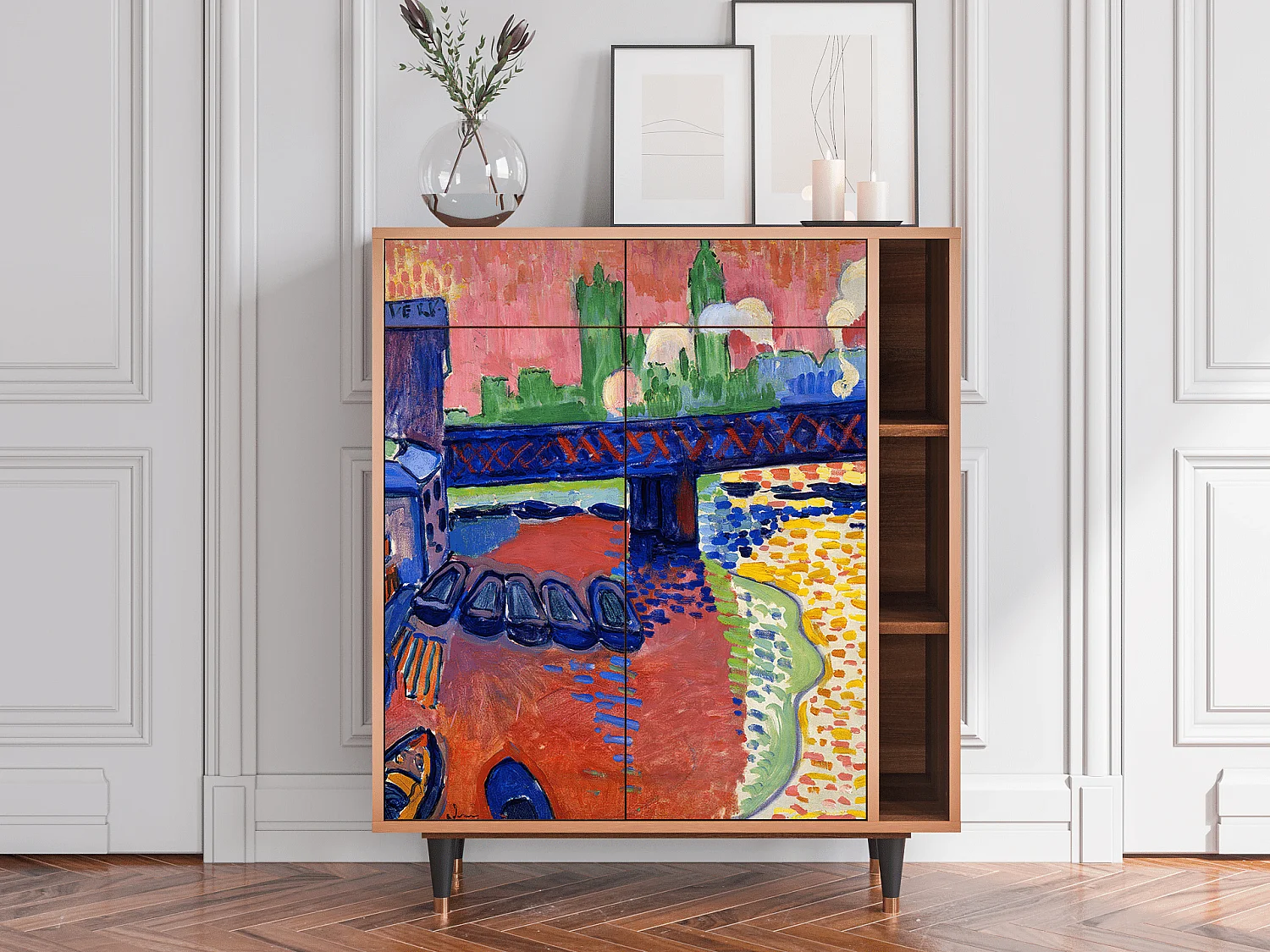 Credenza - 96х110х41 cm - BS6 - Charing Cross Bridge, Noce