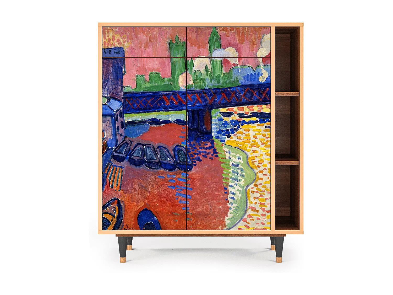 Credenza - 96х110х41 cm - BS6 - Charing Cross Bridge, Noce