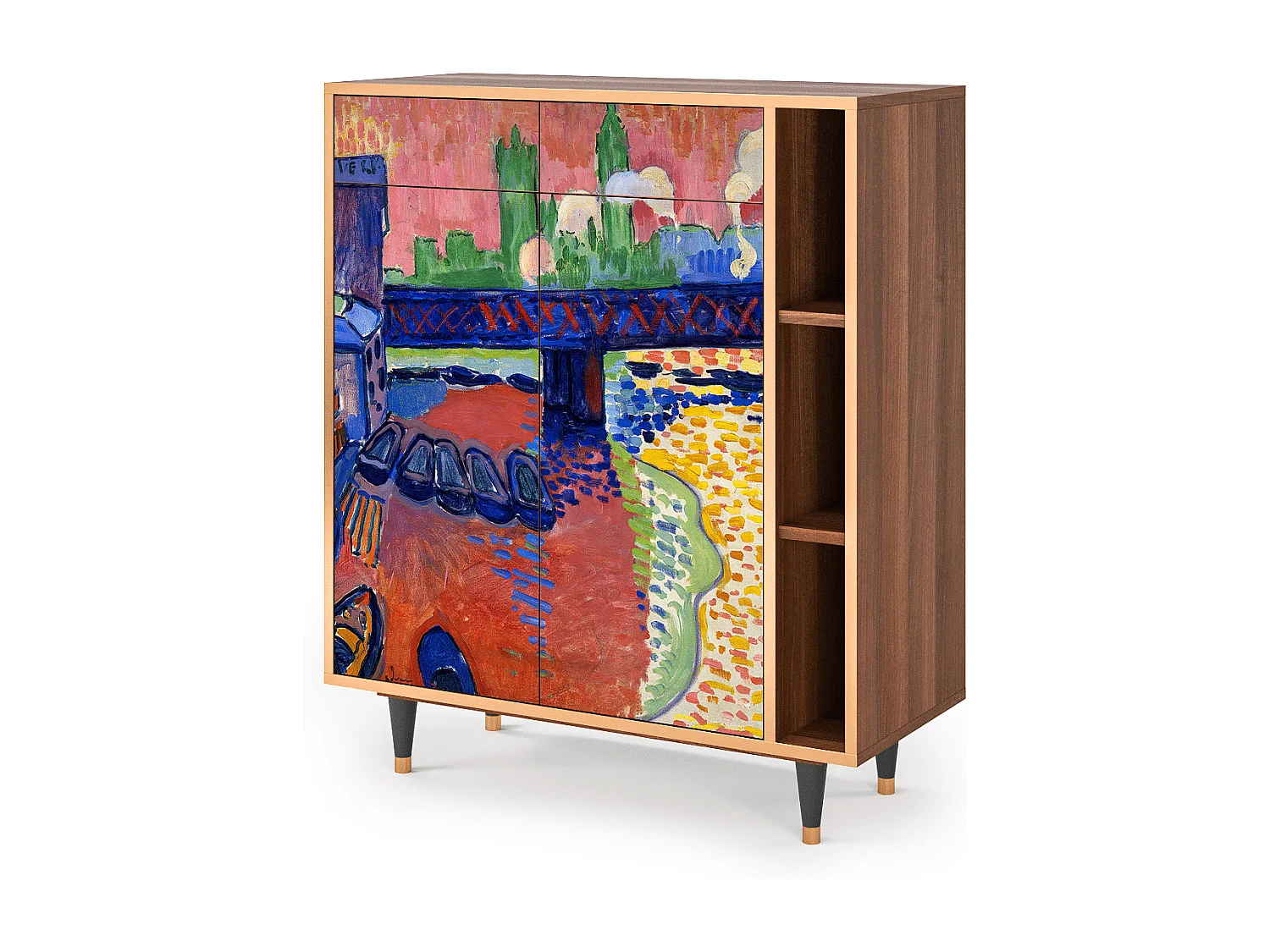 Credenza - 96х110х41 cm - BS6 - Charing Cross Bridge, Noce