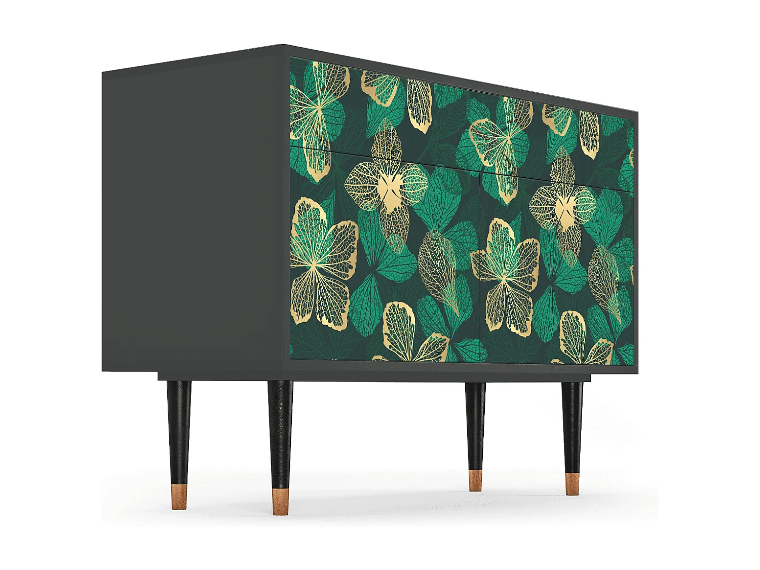 Sideboard - 115x85x48 cm - BS4 - Green Flower, Anthrazit