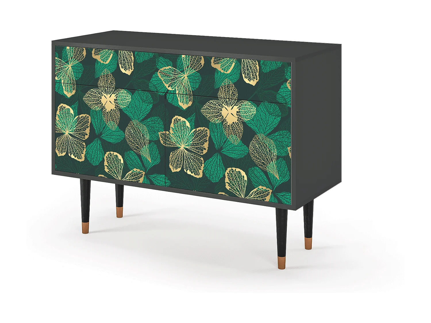 Buffet - 115x85x48 cm - BS4 - Green Flower, Anthracite