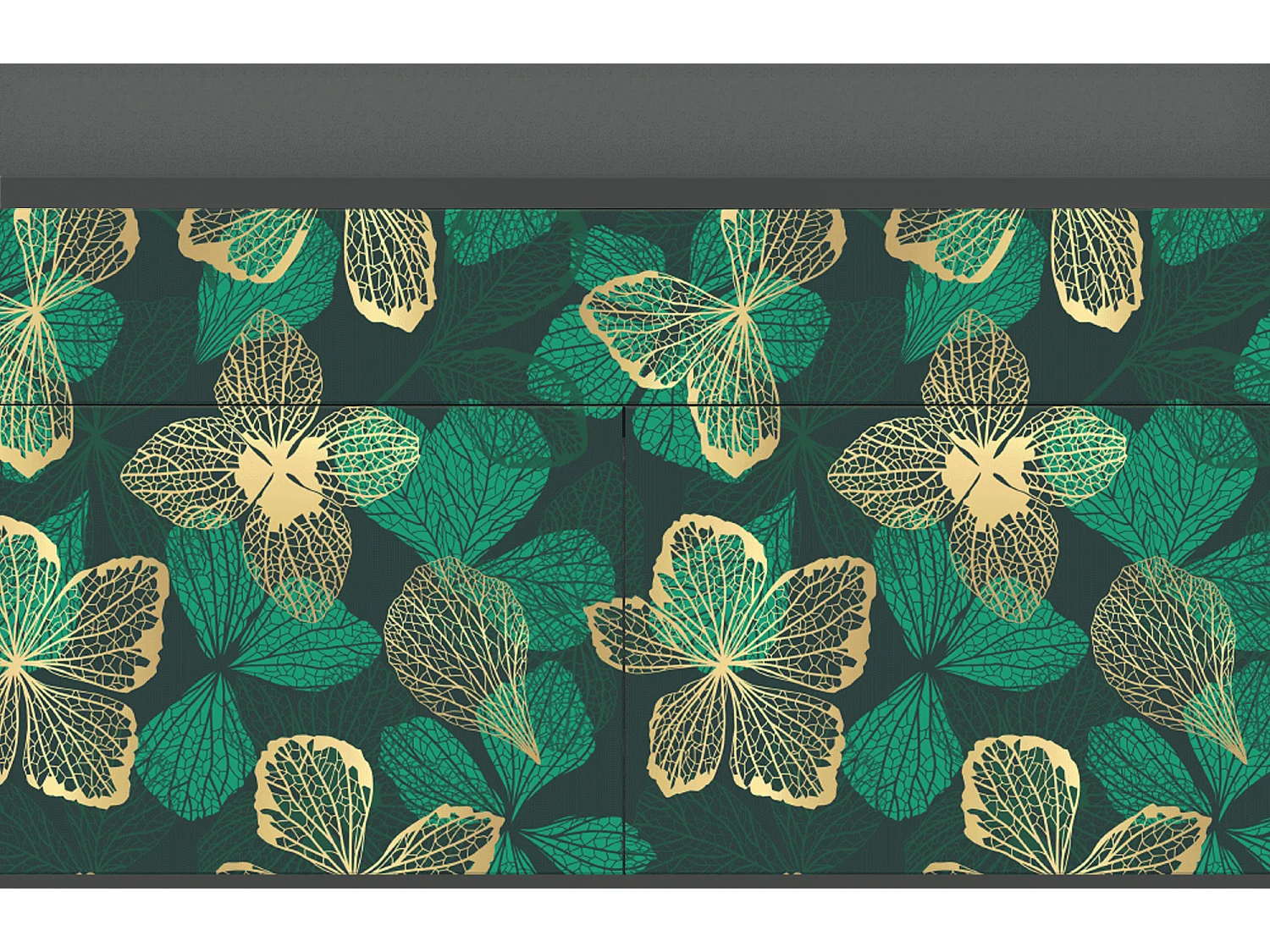 Buffet - 115x85x48 cm - BS4 - Green Flower, Anthracite