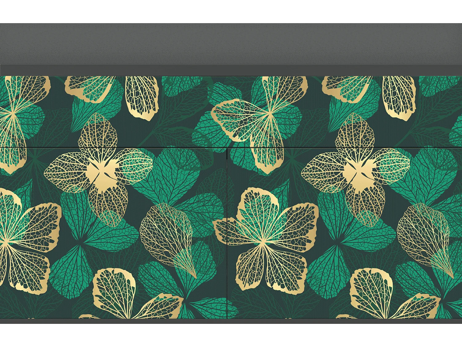 Buffet - 115x85x48 cm - BS4 - Green Flower, Anthracite