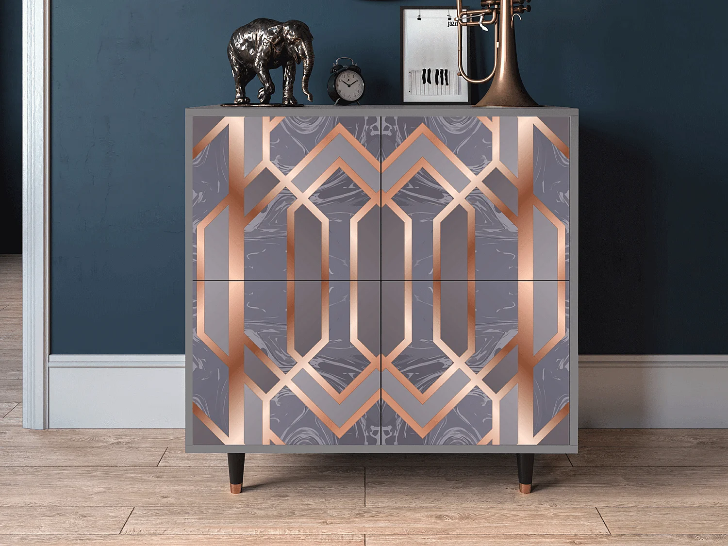 Buffet - 94x96x48 cm - BS3 - Taupe Anatomy, Gris