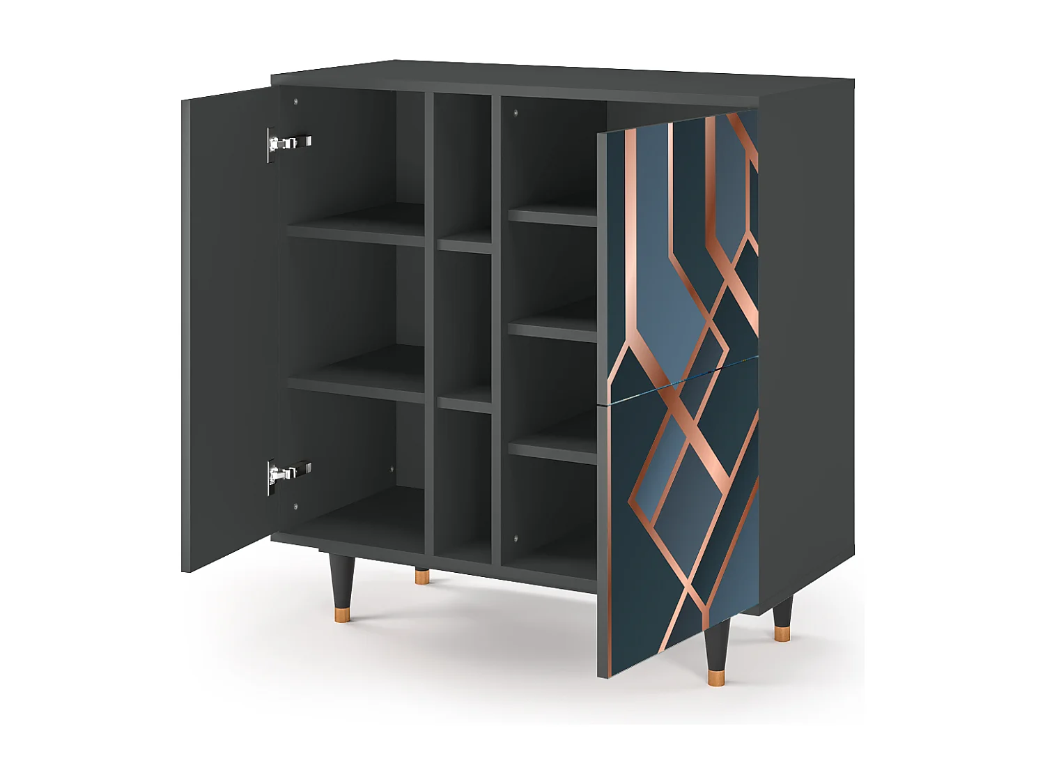 Credenza - 94х96х41 cm - BS5 - Ashy 1920', Antracite