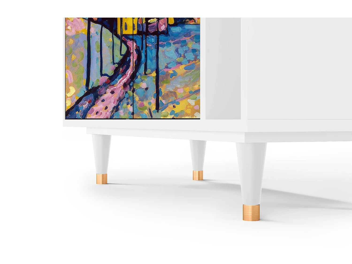 Dressoir - 96х110х41 cm - BS6 - Winter Landscape, Wit