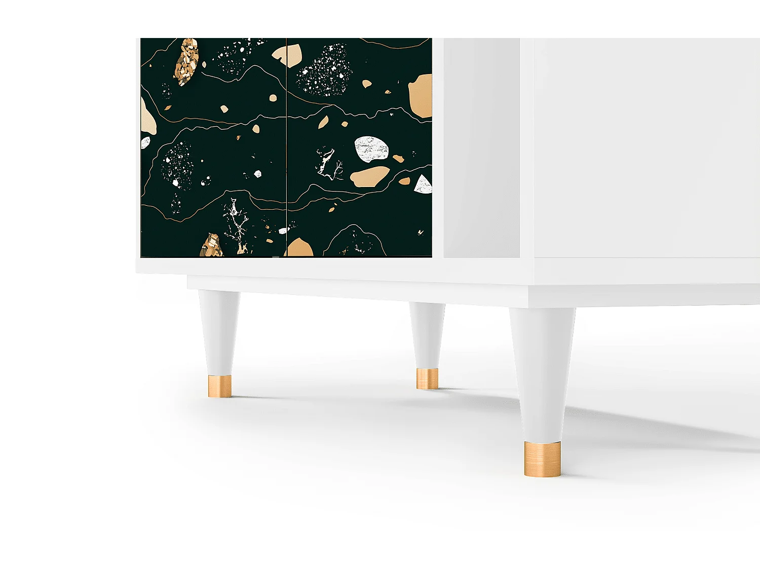 Kredens - 96х110х41 cm - BS6 - Space Rocks, Biały