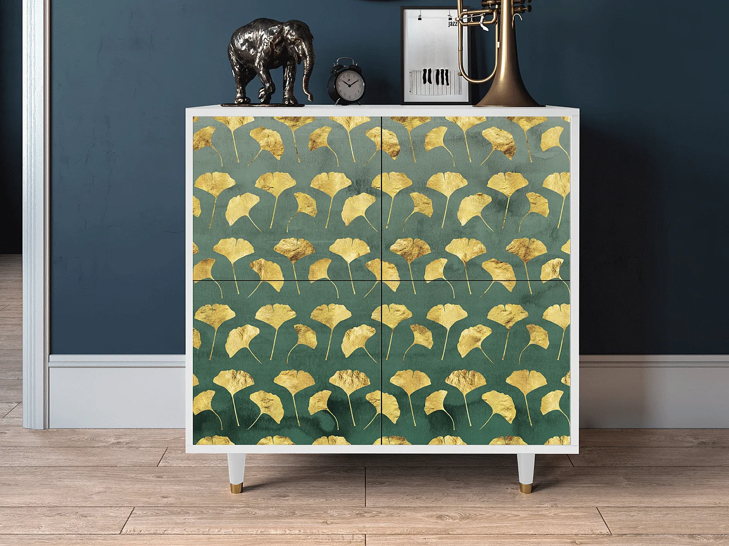 Aparador - 94x96x48 cm - BS3 - Gingko leaves, Branco