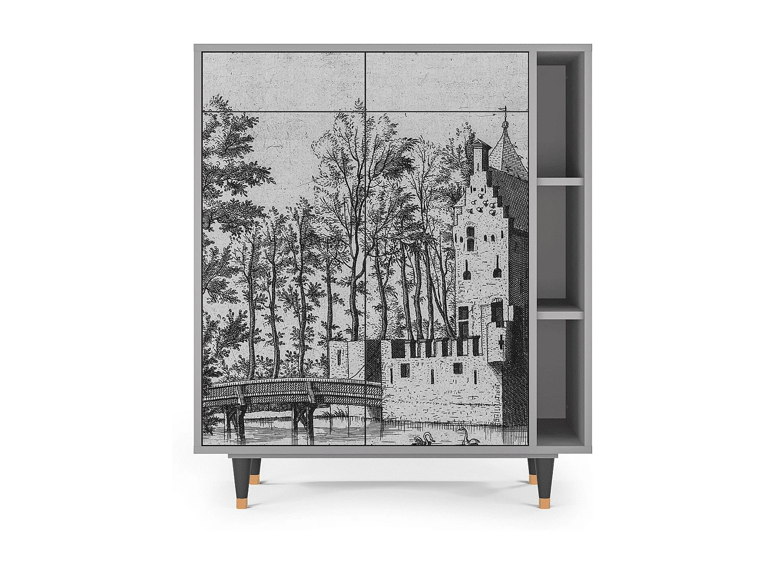 Buffet - 96х110х41 cm - BS6 - Castle by Breugel, Gris