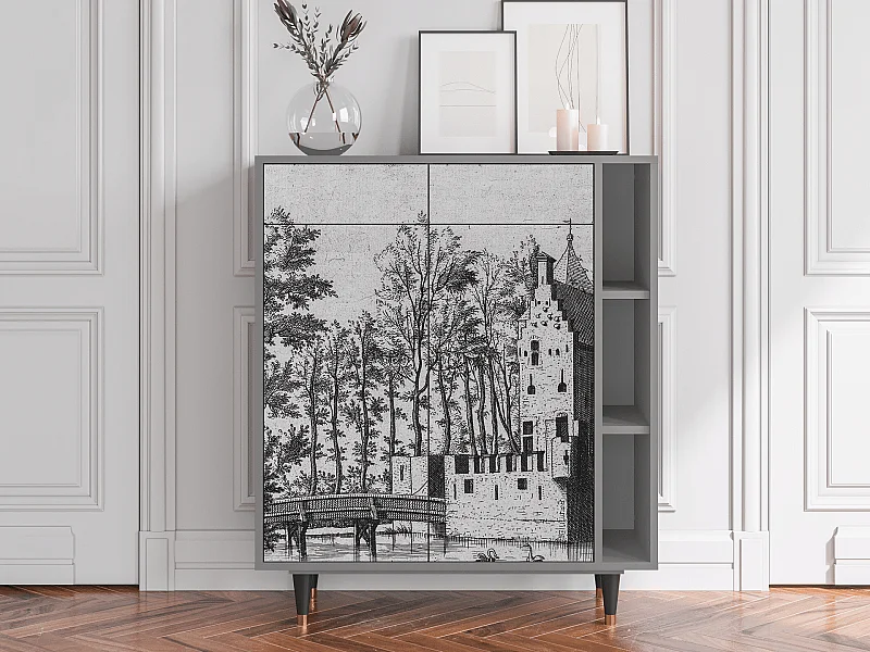 Kredens - 96х110х41 cm - BS6 - Castle by Breugel, Szary