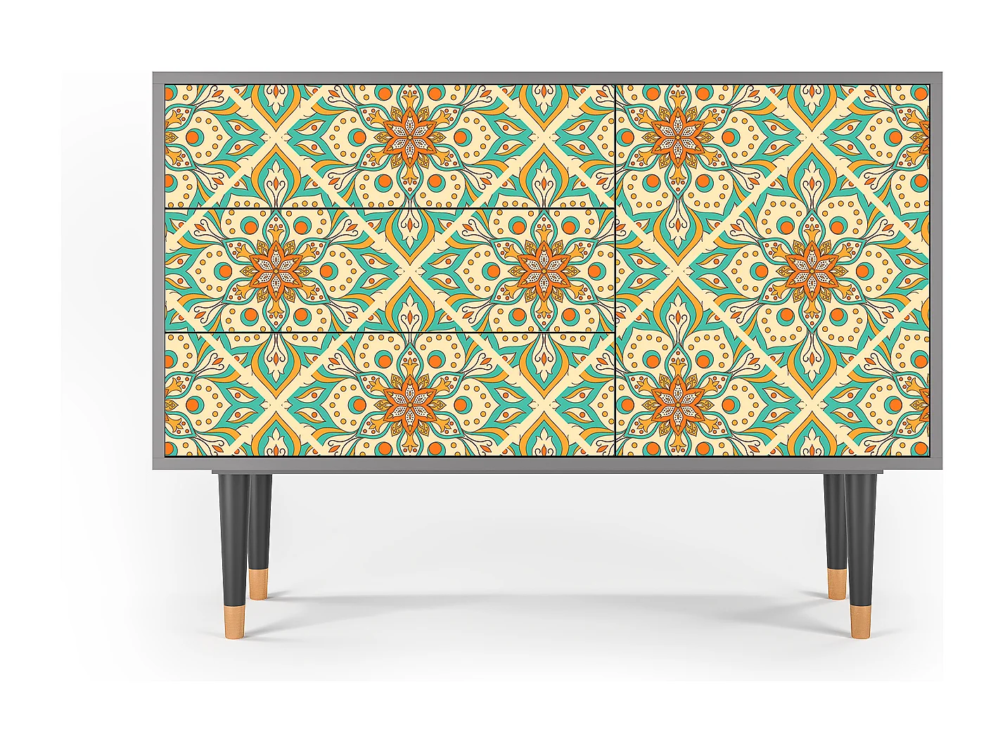 Credenza - 115х84х41 cm - S3 - Hindu Daisy, Grigio