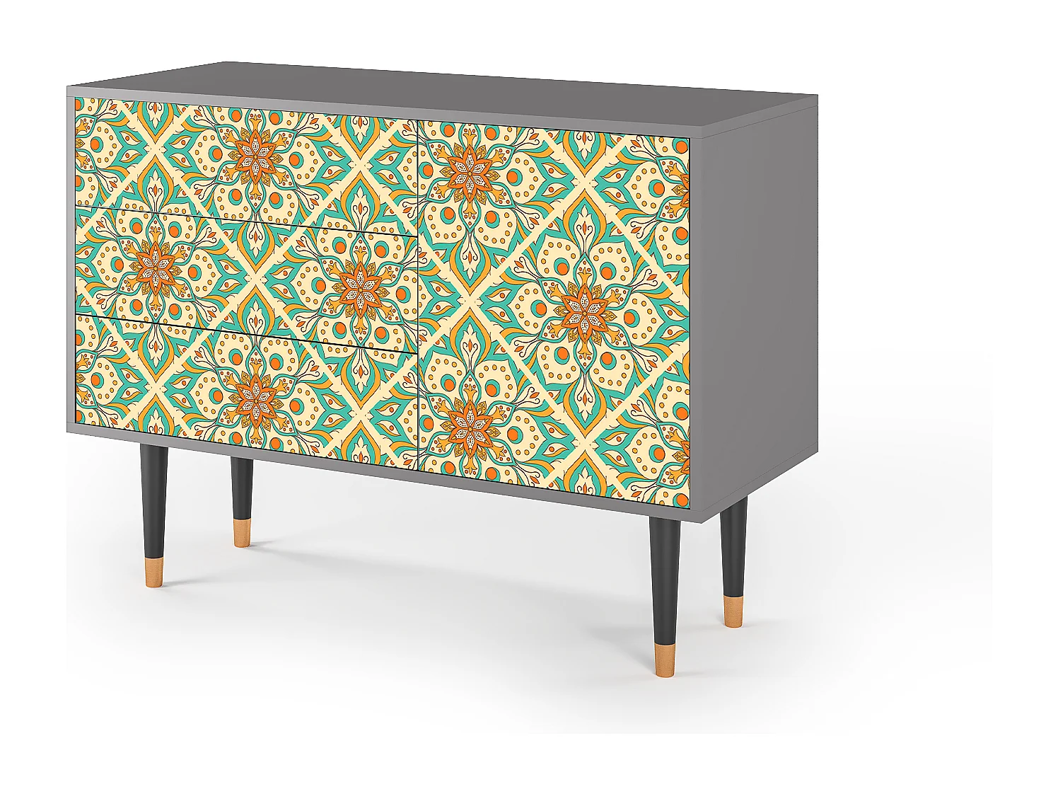Credenza - 115х84х41 cm - S3 - Hindu Daisy, Grigio