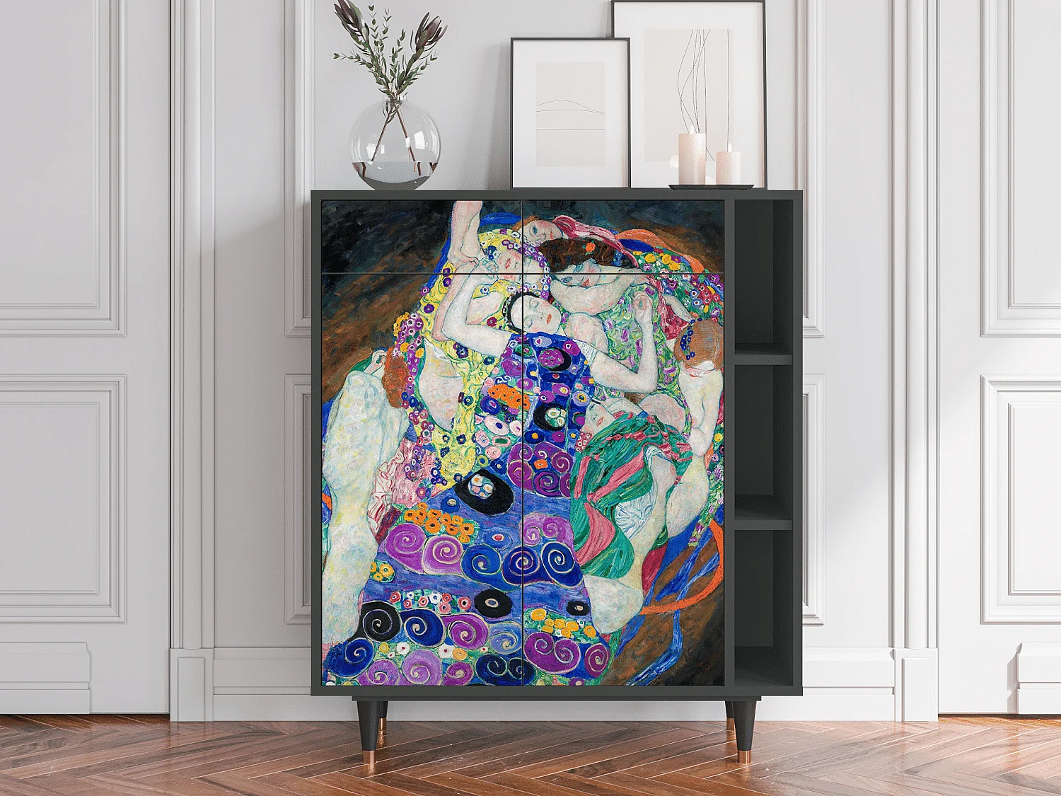 Sideboard - 96х110х41 cm - BS6 - The Maiden by Klimt, Anthrazit