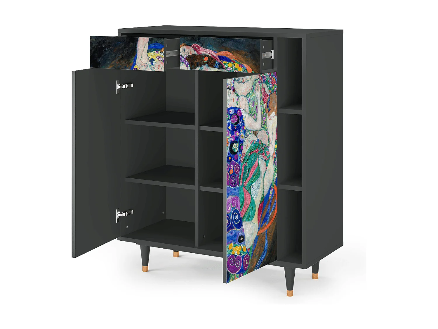 Sideboard - 96х110х41 cm - BS6 - The Maiden by Klimt, Anthrazit