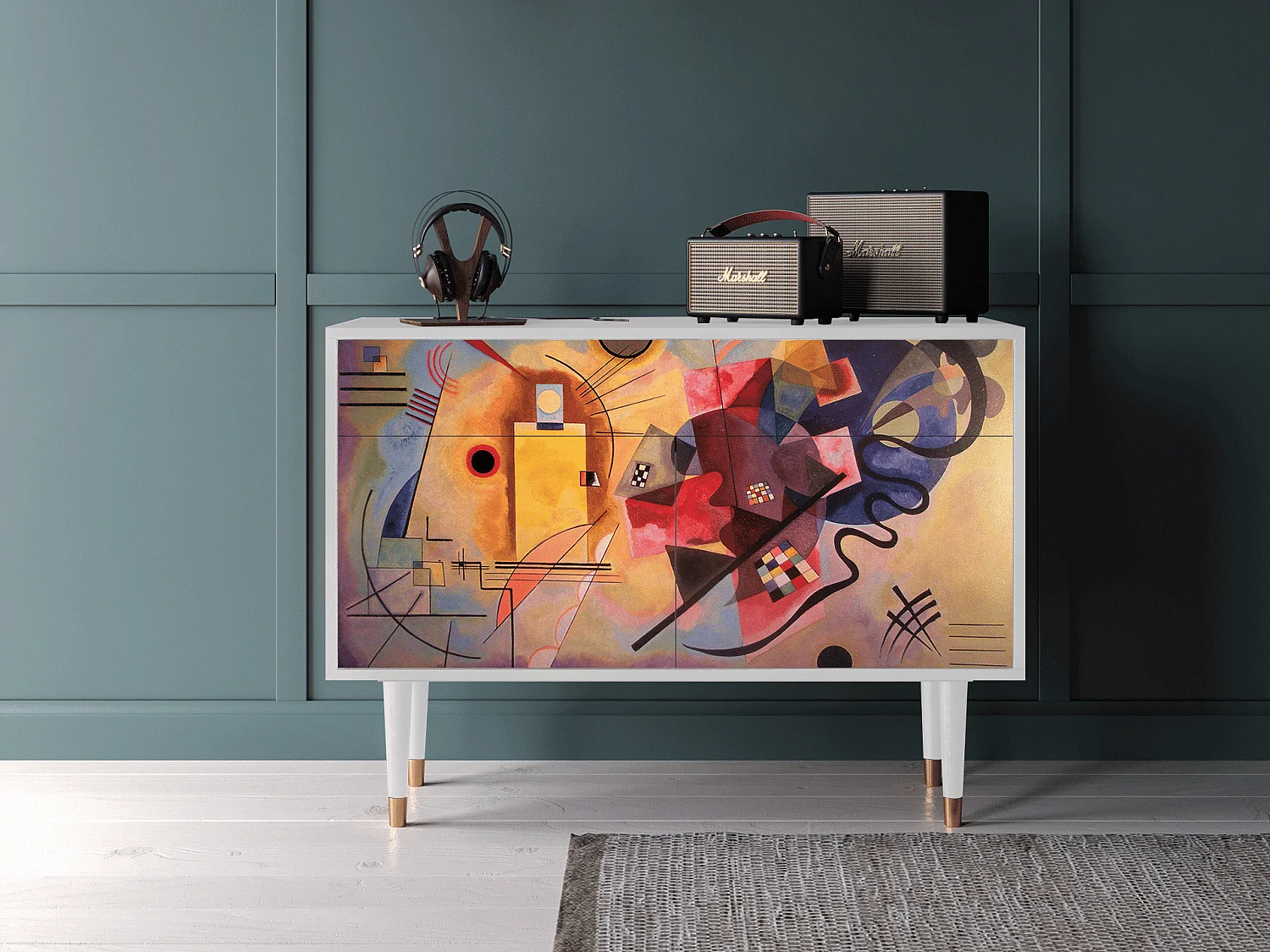 Kredens - 115x85x48 cm - BS4 - Modern Art, Biały