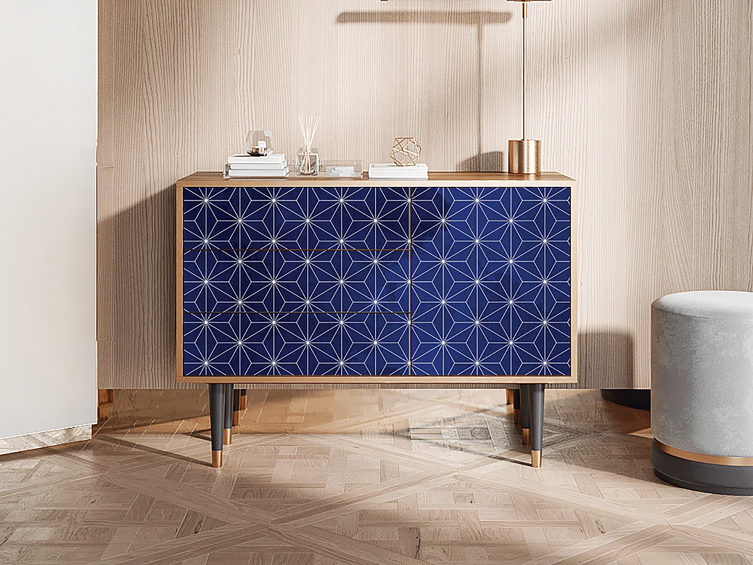 Credenza - 115х84х41 cm - S3 - Milky Way, Noce