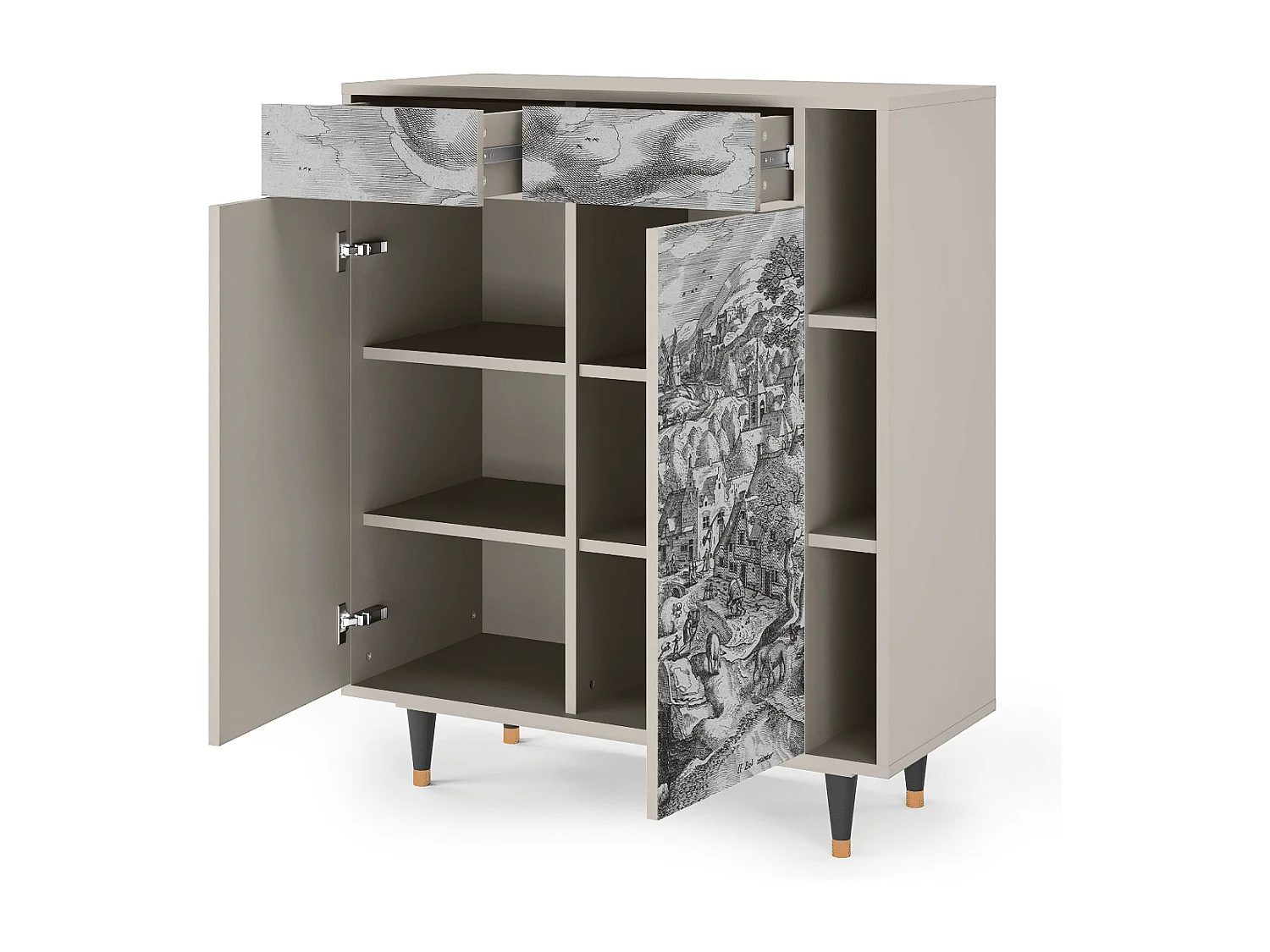 Buffet - 96х110х41 cm - BS6 - Bird Dropping, Sable