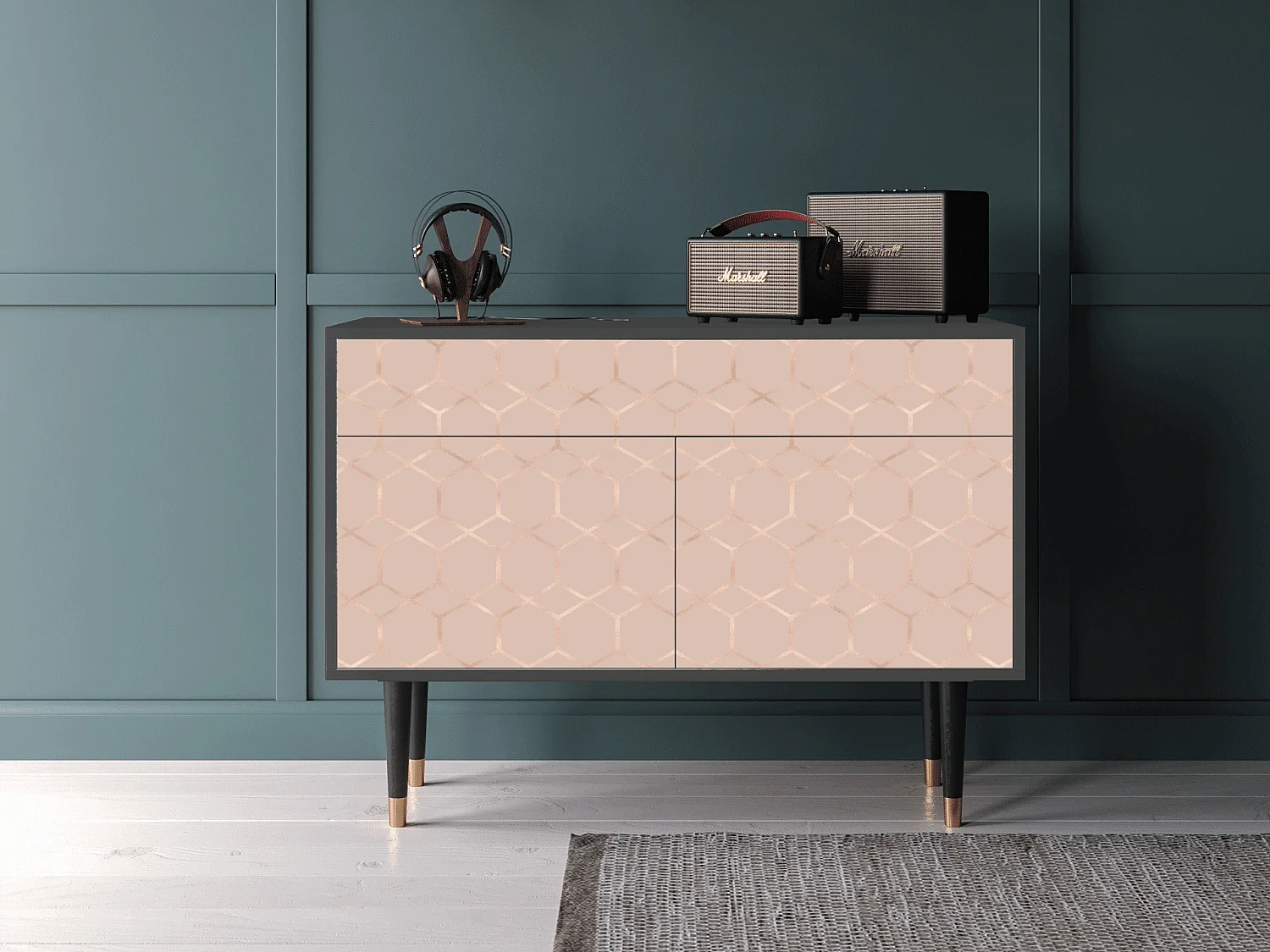 Buffet - 115x85x48 cm - BS4 - Rose Honeycomb, Anthracite