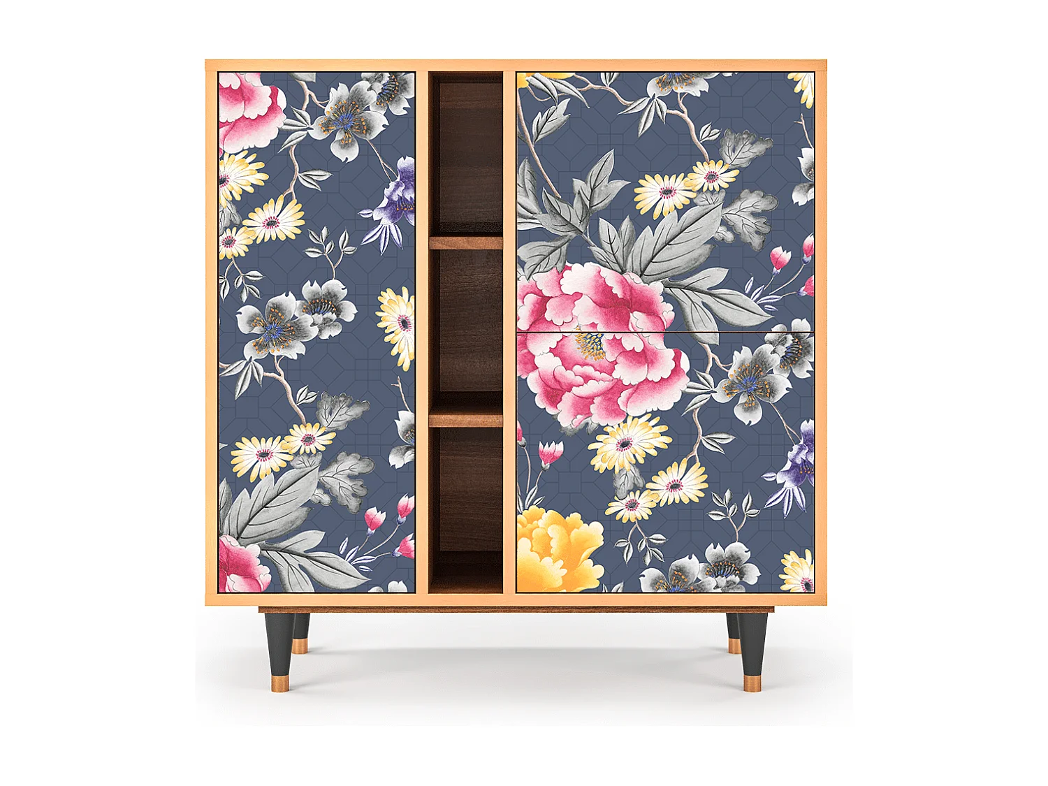 Credenza - 94х96х41 cm - BS5 - Dark Flower Bed, Noce