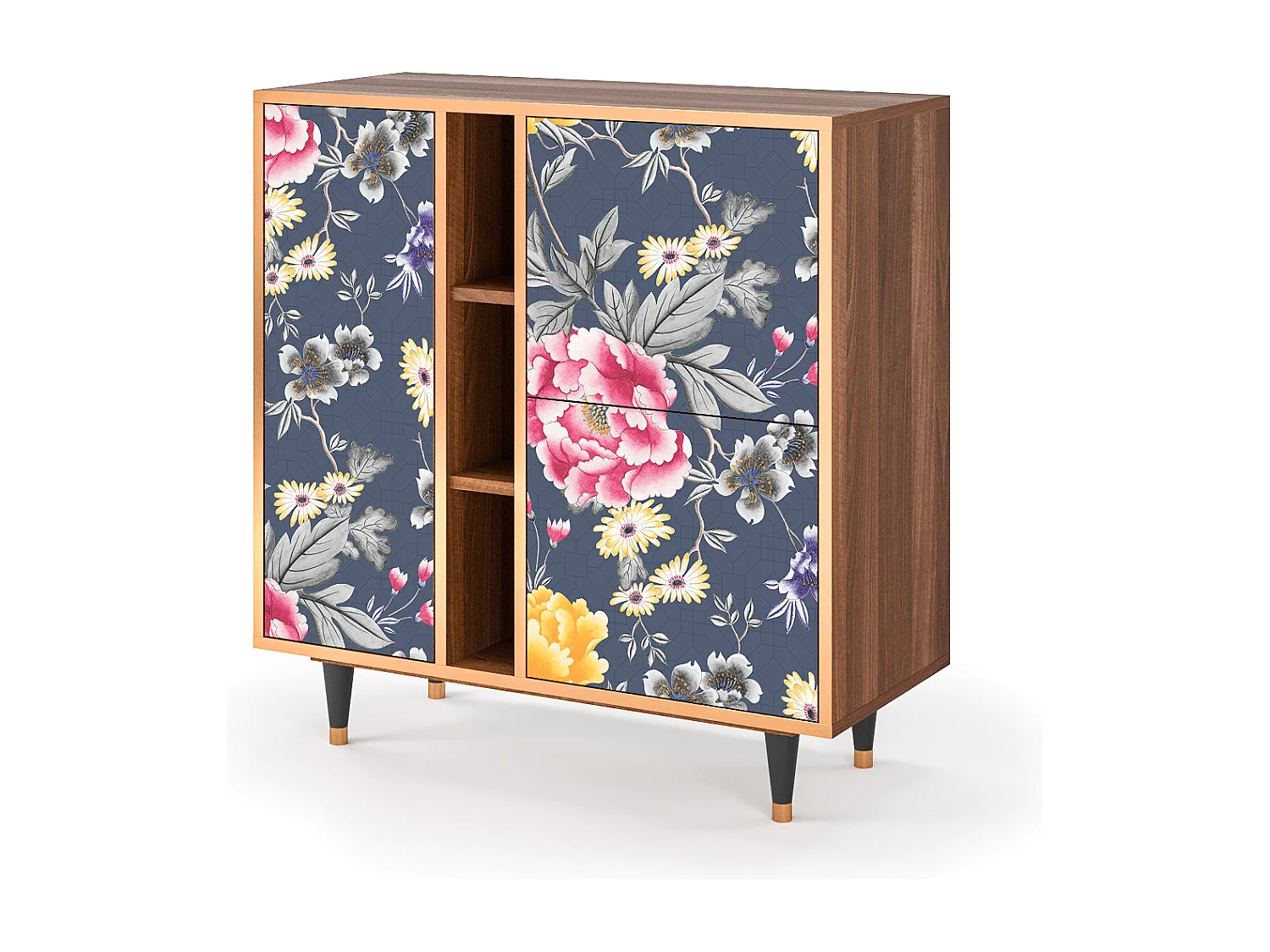 Credenza - 94х96х41 cm - BS5 - Dark Flower Bed, Noce
