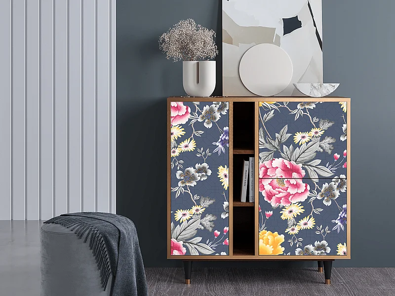 Credenza - 94х96х41 cm - BS5 - Dark Flower Bed, Noce