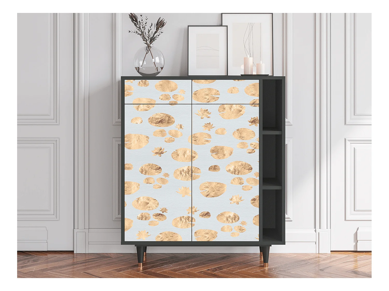 Kredens - 96х110х41 cm - BS6 - Blue Giraffe, Antracyt
