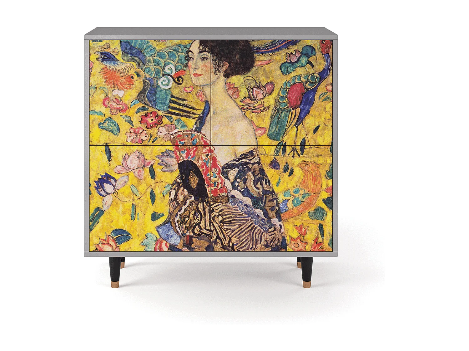 Dressoir - 94x96x48 cm - BS3 - Lady with Fan by Klimt, Grijs
