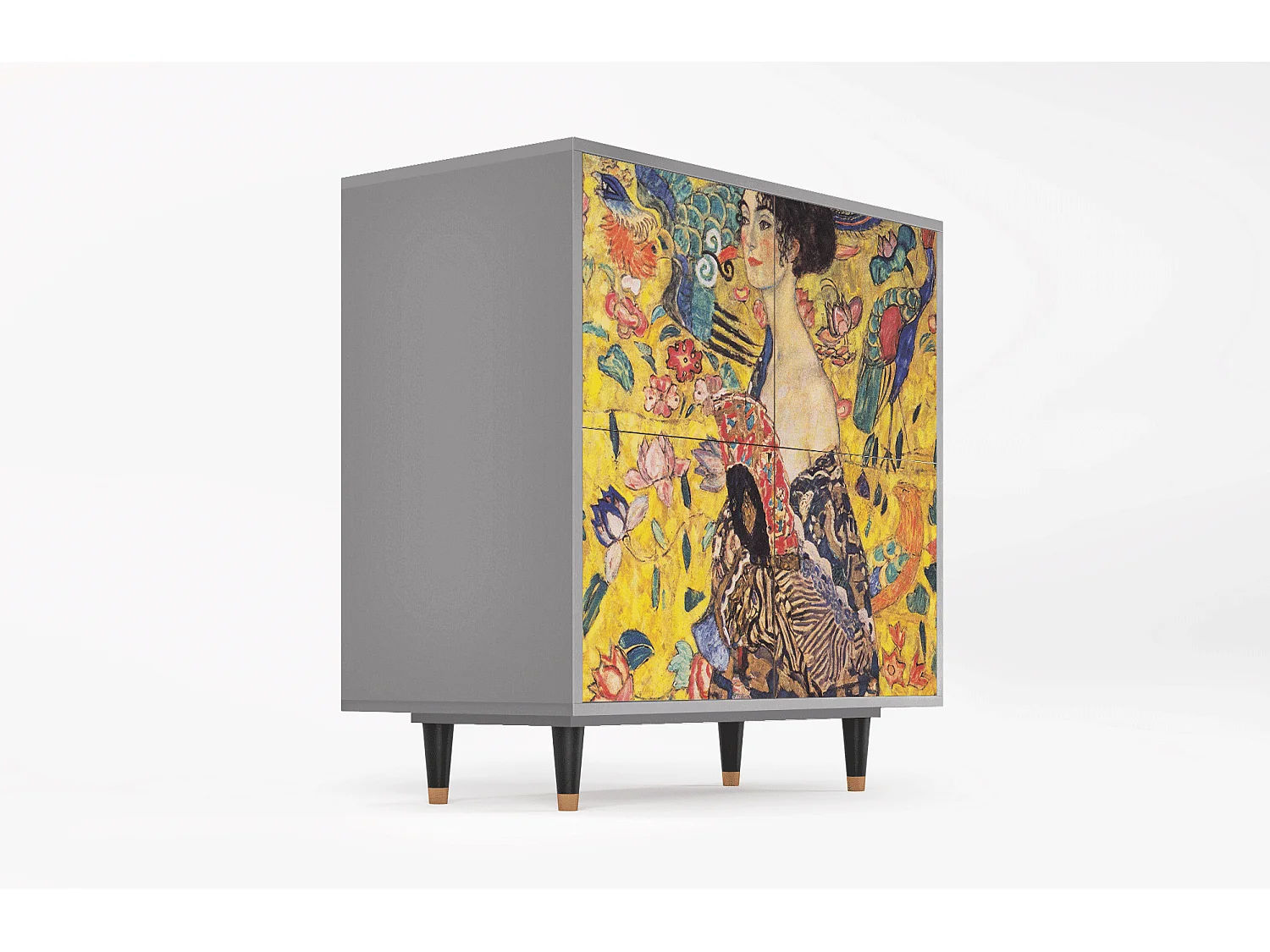 Buffet - 94x96x48 cm - BS3 - Lady with Fan by Klimt, Gris