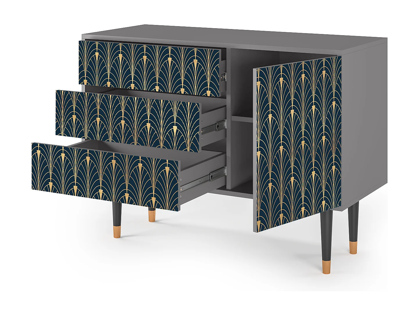 Buffet - 115х84х41 cm - S3 - Flower of the Nile, Gris