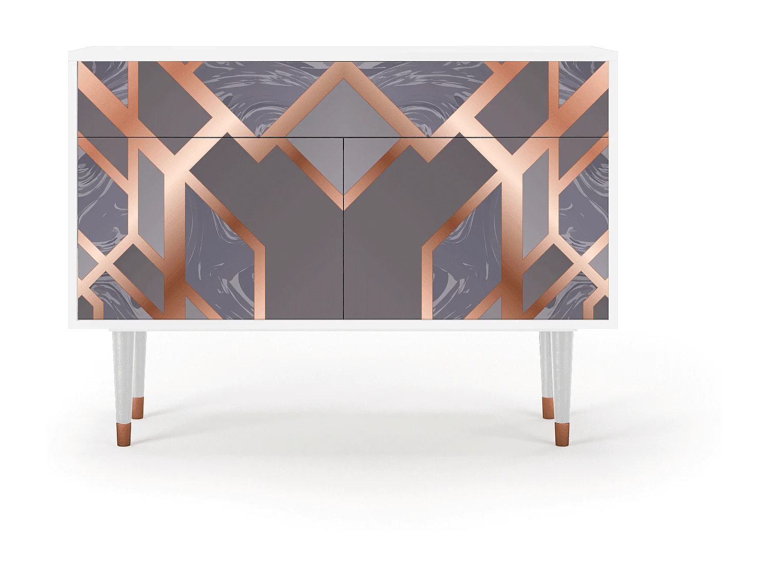 Buffet - 115x85x48 cm - BS4 - Taupe Anatomy, Blanc