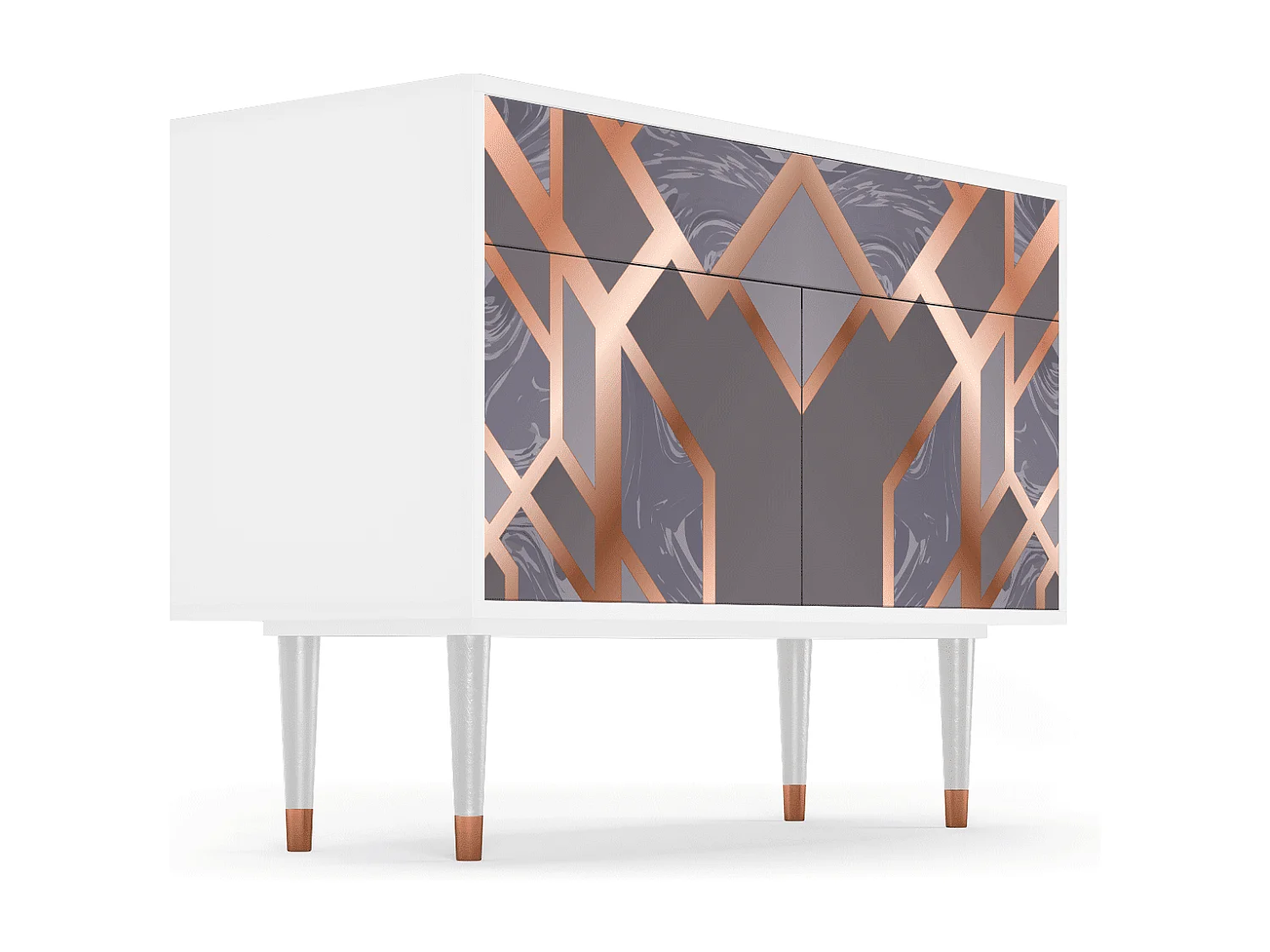 Buffet - 115x85x48 cm - BS4 - Taupe Anatomy, Blanc