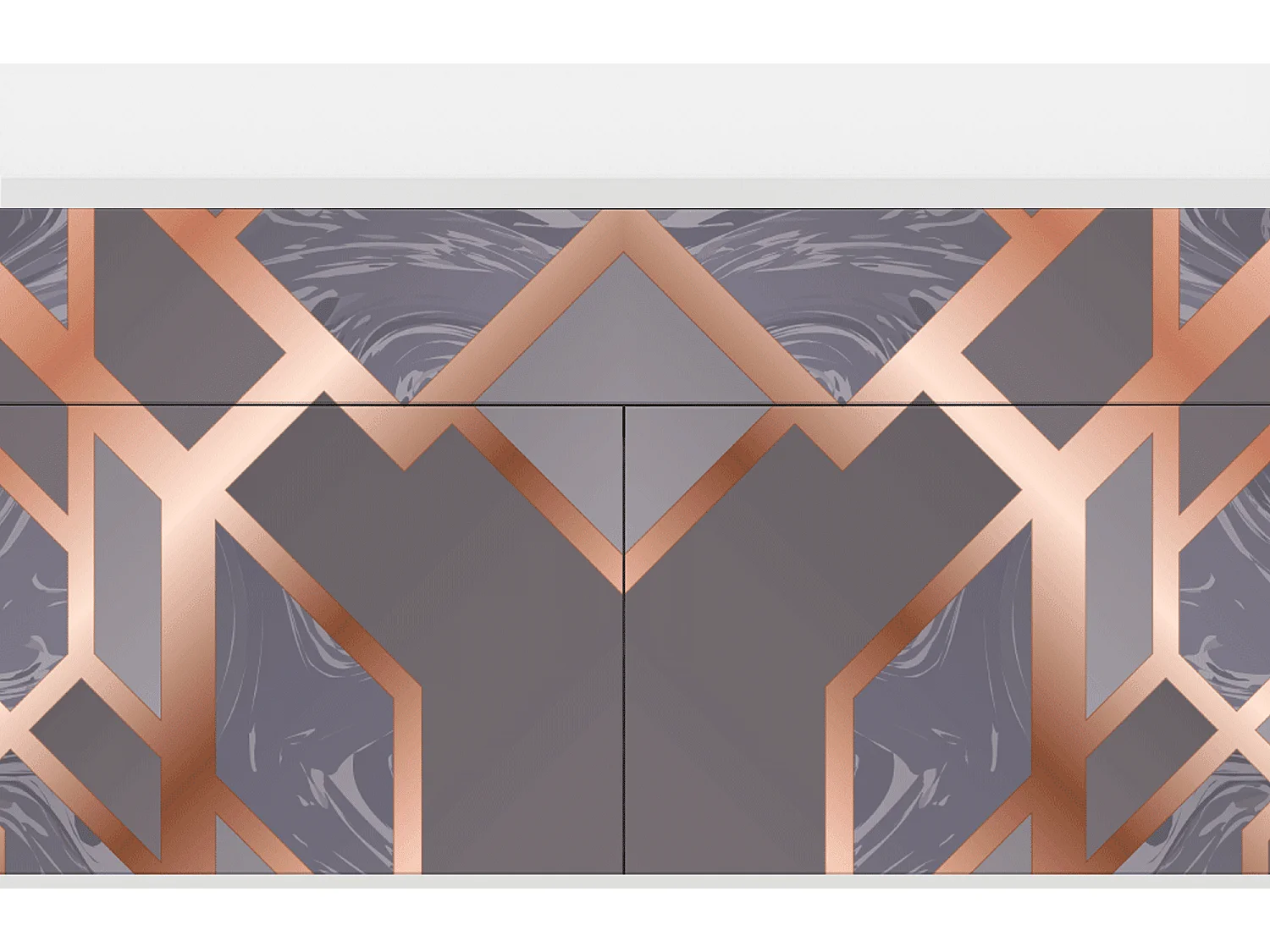 Buffet - 115x85x48 cm - BS4 - Taupe Anatomy, Blanc