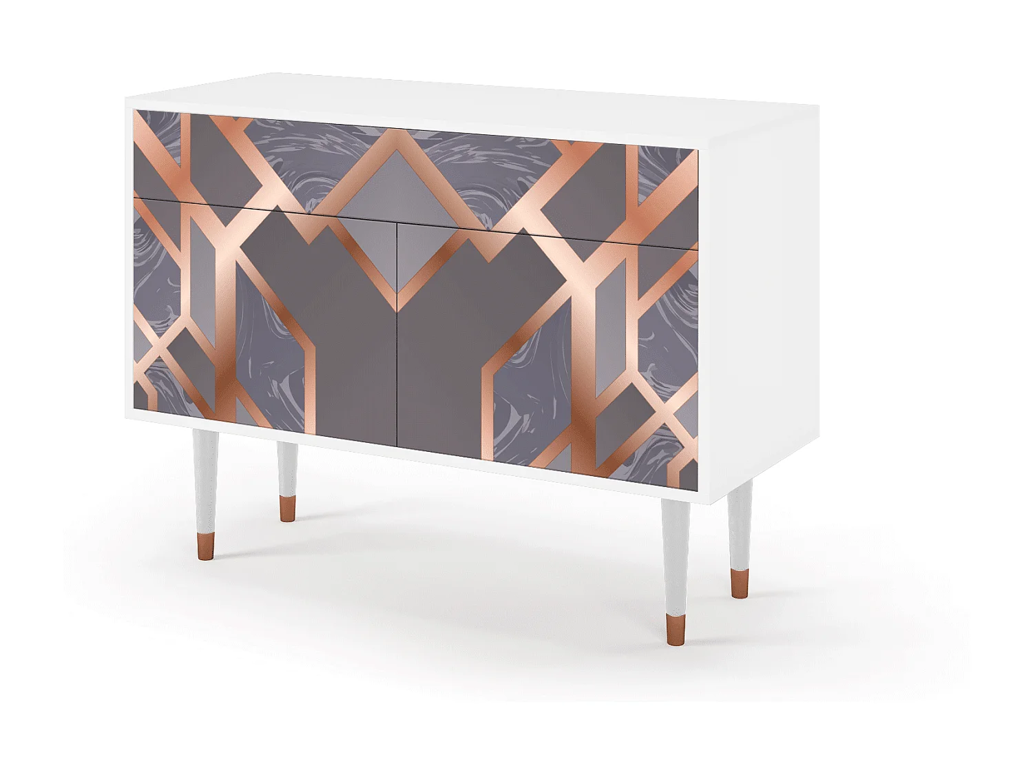 Buffet - 115x85x48 cm - BS4 - Taupe Anatomy, Blanc